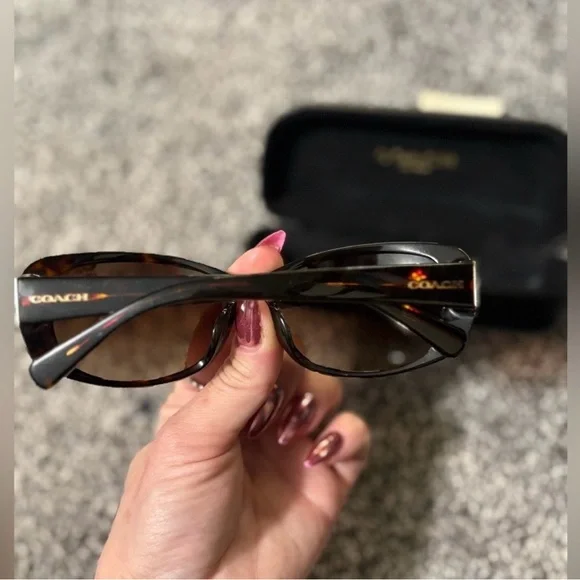 Coach Black Women's Dark Tortoise Sunglasses - Picture 9 of 13